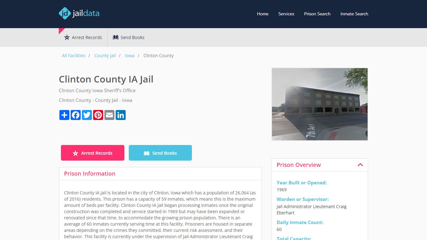 Clinton County IA Jail Inmate Search and Prisoner Info - Clinton, IA